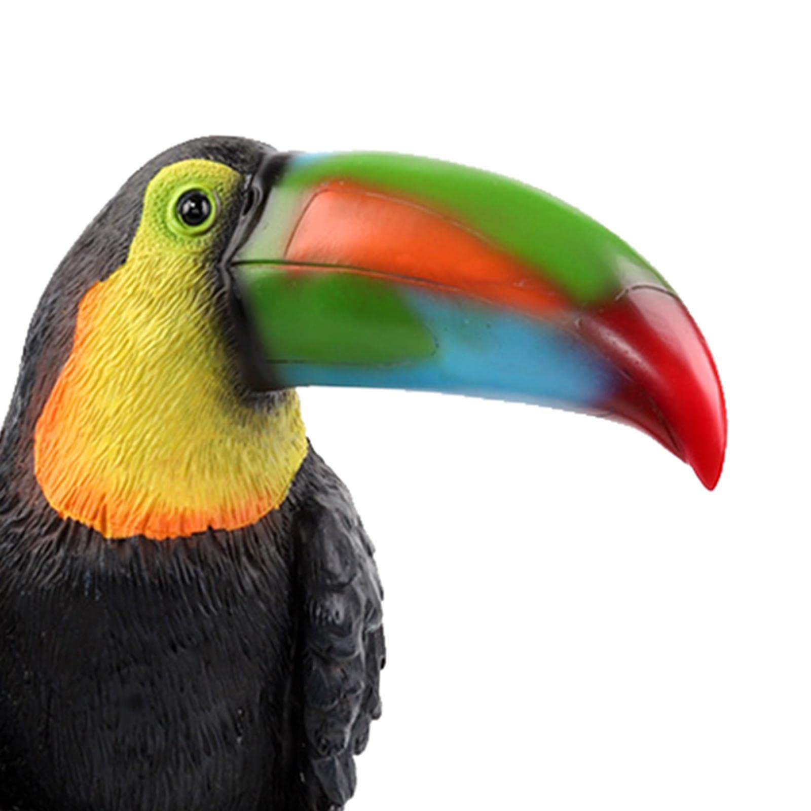 Toucan Miniatura Scultura Animale Orso Giocattolo Resina Realistica Artigianato Dipinto a Mano Adatta per Ragazzi Ragazze Camera da Letto Salotto,