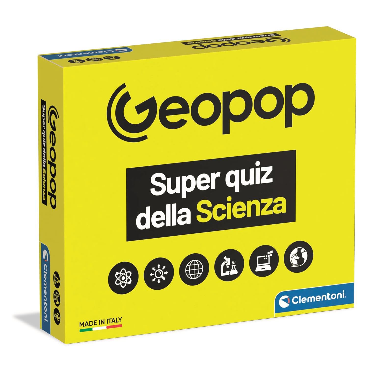Clementoni x Geopop - Il Super Quiz della Scienza, Gioco Scientifico per Bambini 10+ Anni, Gioco di Società a Tema Scientifico, 2-6 Giocatori, Made in Italy, Lingua Italiana, 19431