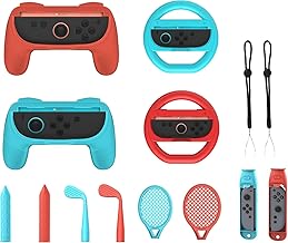 NBCP SWITCH2 [14-in-1 set] sports accessories set compatible with physical games, strong combat immersion, compatible with physical sports, Joy-Con2 handle accessories, classic red and blue color matc