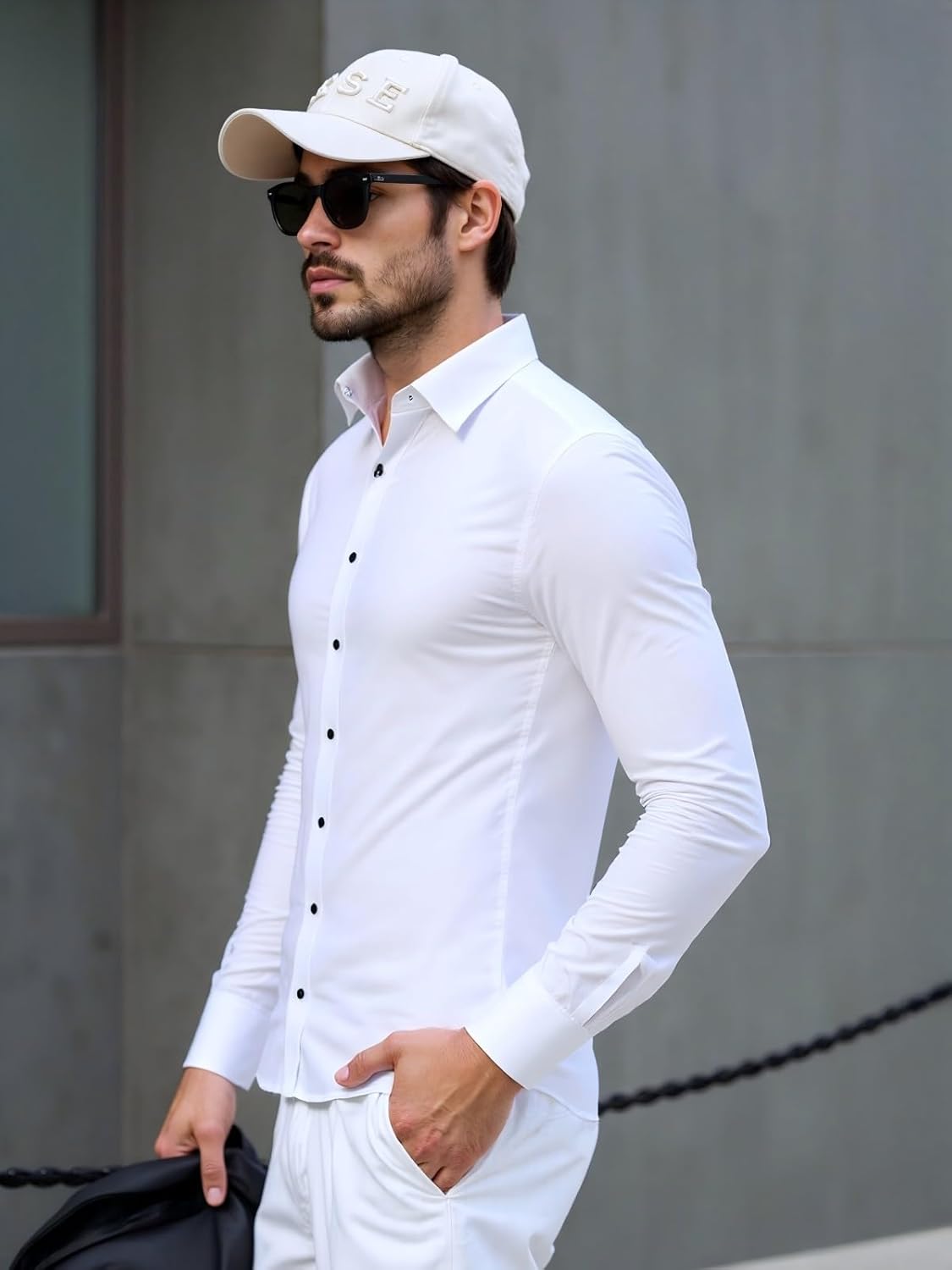 Camisa social masculina de manga comprida elástica sem rugas para negócios formal com botões, A – Branco, M em promoção! Veja a oferta e mais achadinhos de Camisas 4 Hoje é o melhor dia para comprar Camisa social masculina de manga comprida elástica sem rugas para negócios formal com botões, A – Branco, M com aquele preço maroto! Promoção! Aproveite a oferta! 4