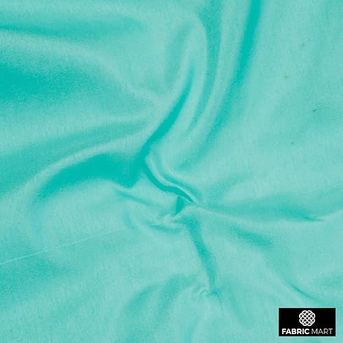 Miniatura 4 de Tela de seda sintética verde mar por The Yard, 42 pulgadas o 42.1 in de ancho, 2 yardas continuas Tela de seda verde, seda sintética flameada, Tela