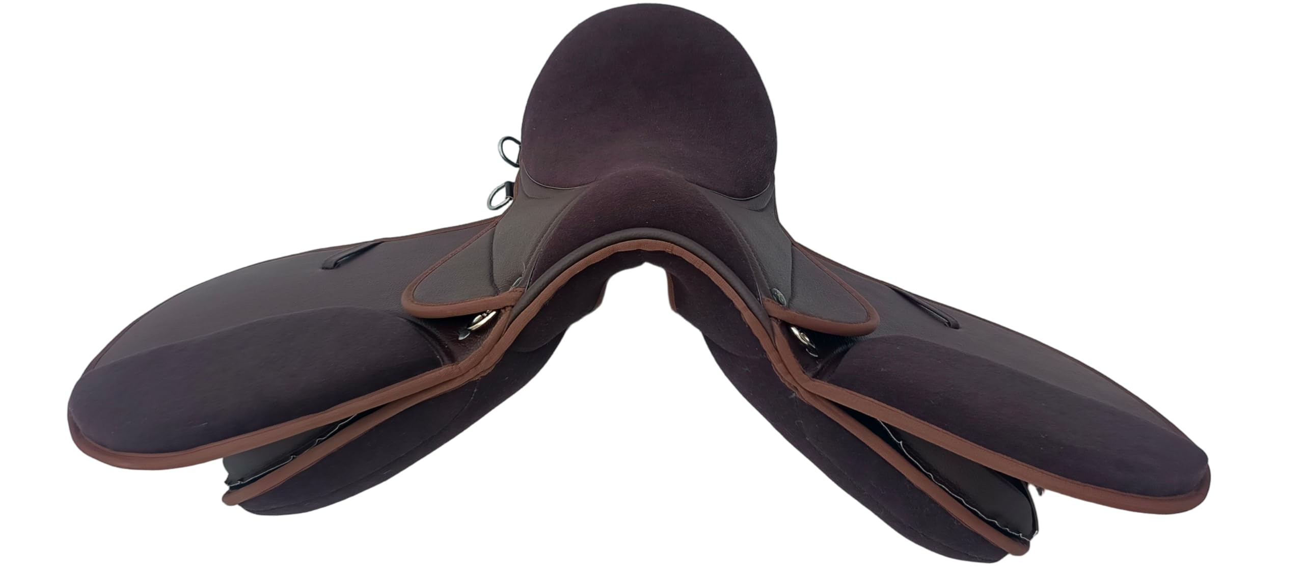 Selle Australienne Synthétique Noir/marron 16 Pouces, Pour Cheval, Neuve