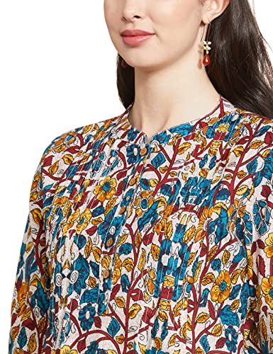 Image of Amazon Brand - Myx Women Cotton Regular Fit Casual Kurti (Available in Plus Sizes)