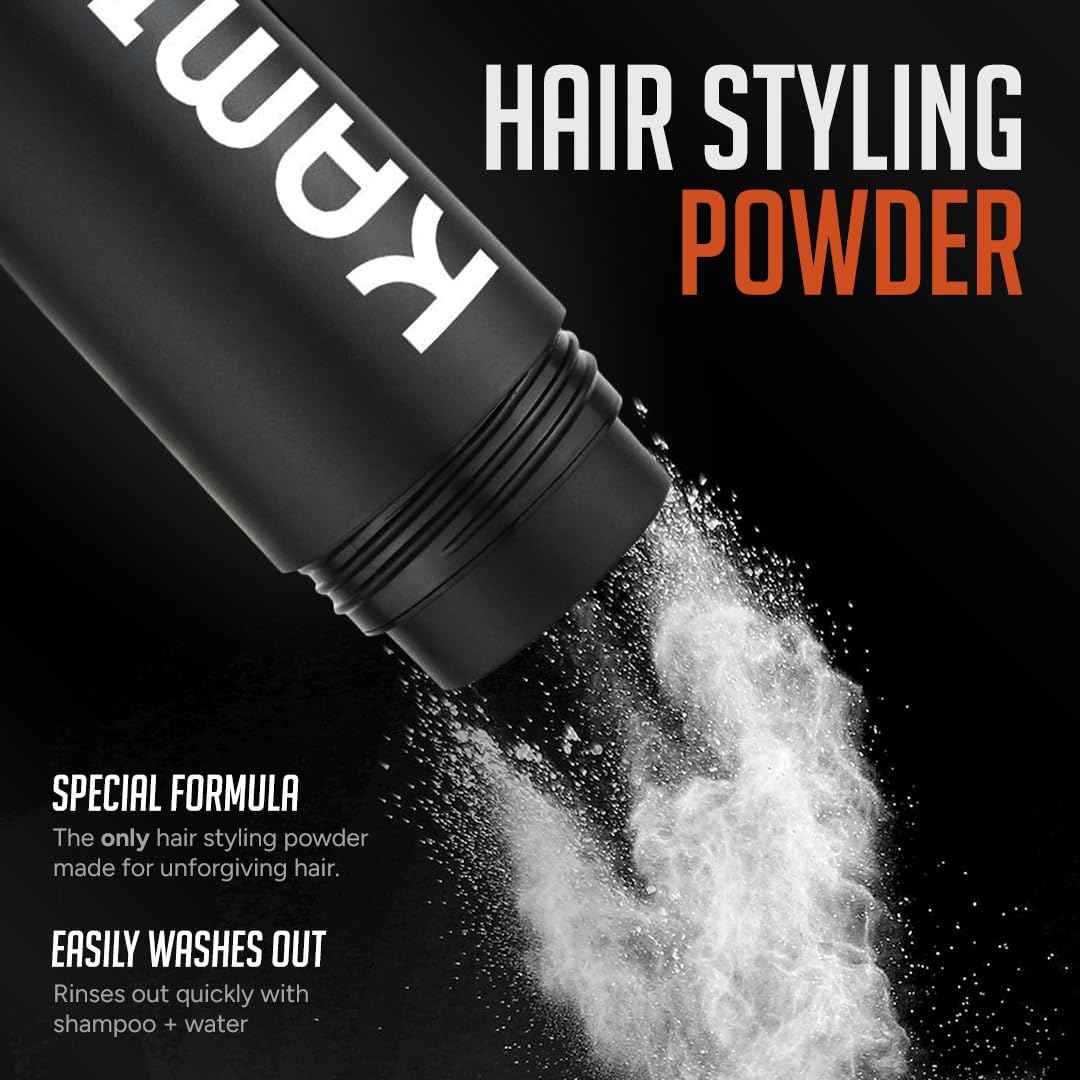 Kami - Polvo de textura para el cabello para hombre, fuerte sujeción y volumen, polvo texturizante para el cabello para hombres
