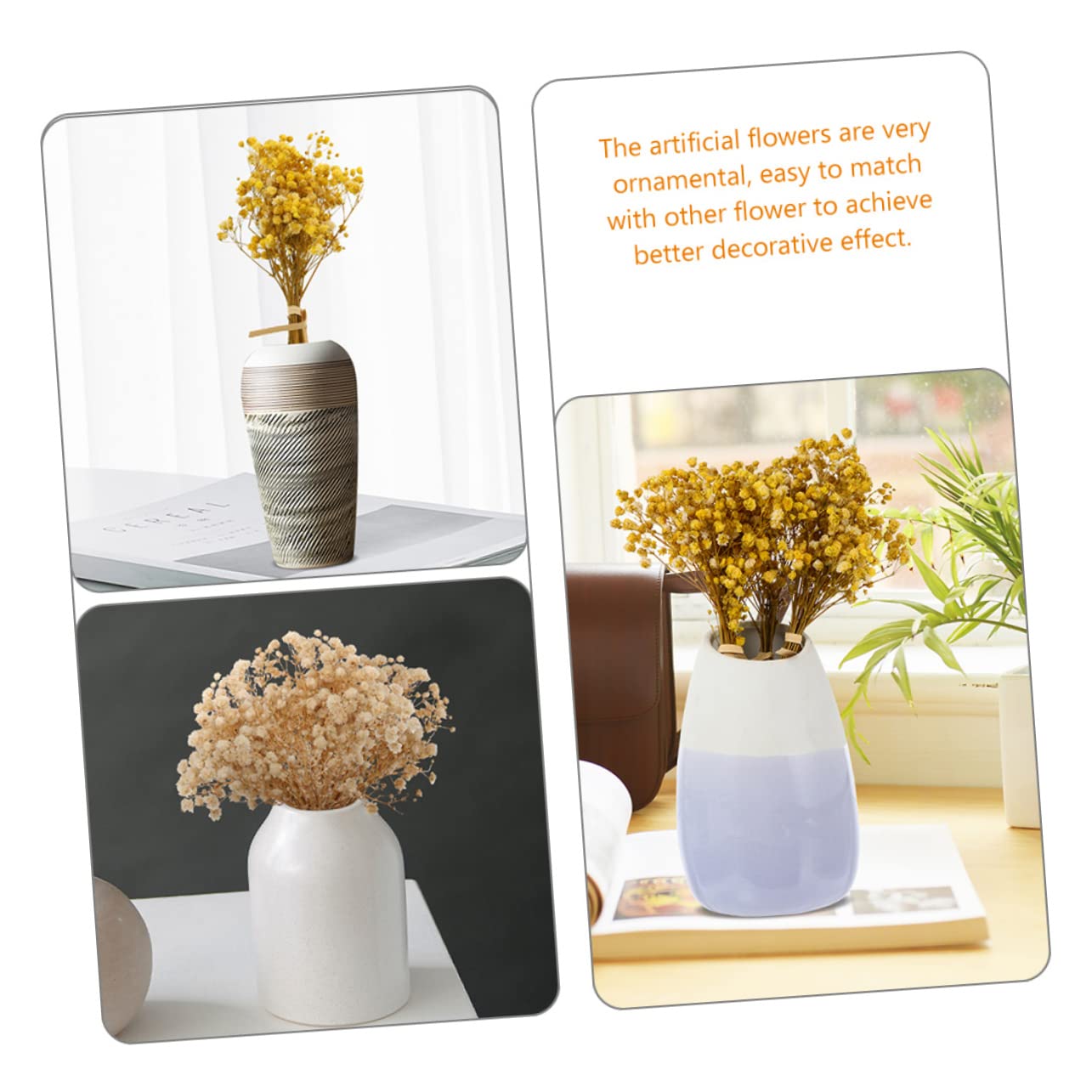 24stücke Trockenblumenstrauß Atem Kunstblumen Für Hochzeits Und Partydekoration Bouquet Für Kreative Arrangements