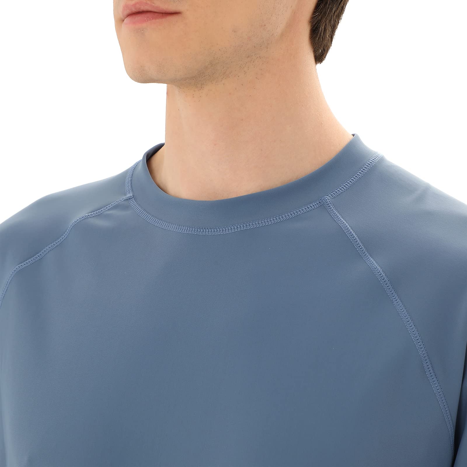 Camiseta UV Hombre Manga Corta Traje de Baño Protección Solar UPF 50+ Rashguard Camisa Deportiva Secado Rápido Adultos
