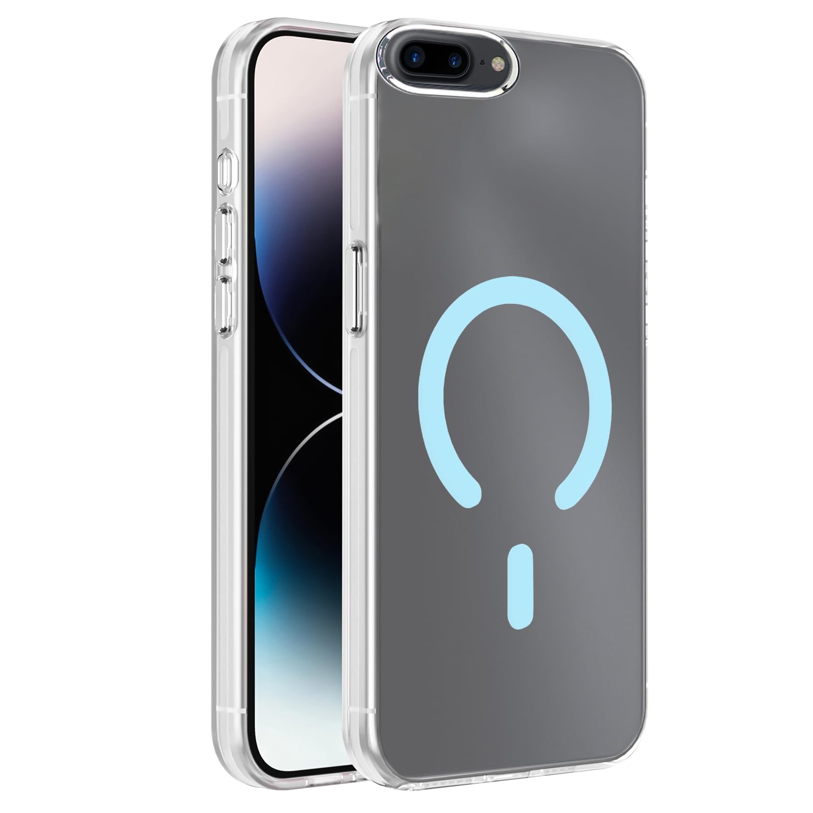 Dl3 Mobilak Case For iPhone 7 Plus/iPhone 8 Plus Case Crystal Clear [Not Compatible with MagSafe] Soft TPU Gel Case Flexible Silicone Anti-Scratch Transparent TPU Cover
