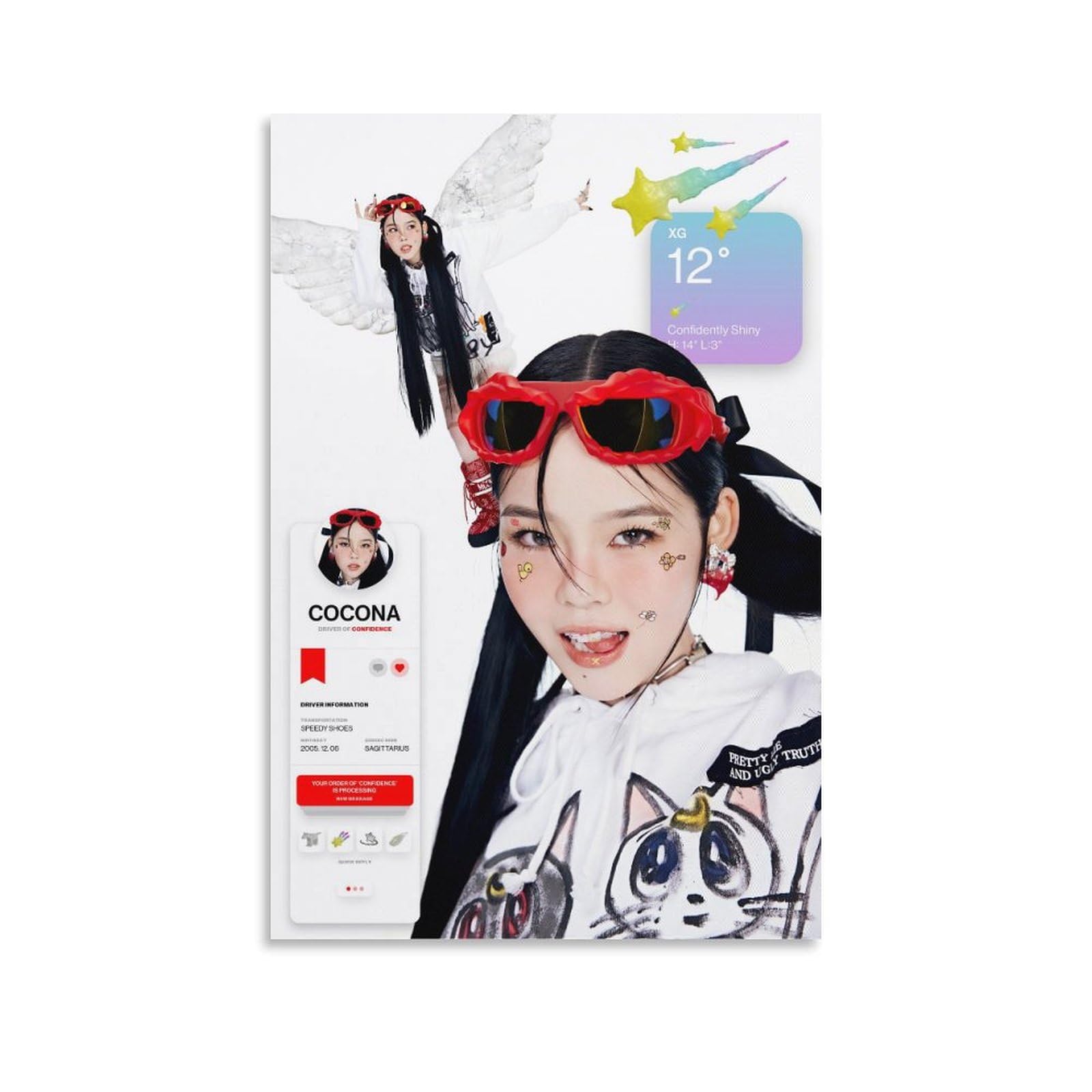KOREAN COCONA XG SHOOTING STAR MERCHANDISE IDOLES ARTIST Print on