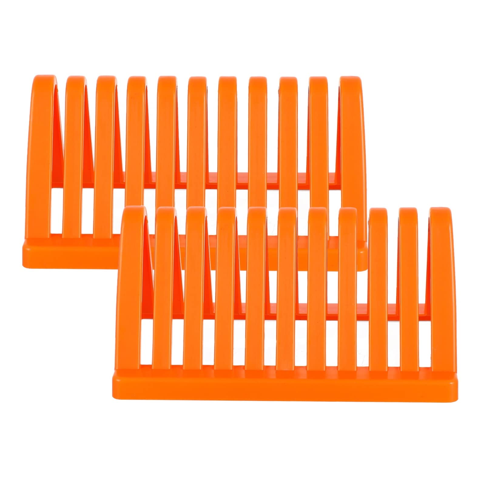 HOLIDYOYO 1set Slide Rack Dish Rack Slide Storage Rack Plate Staining Clothes Drying Rack Drainers Microscope Slides Rack Glass Slide Drain Shelf Glass Slide Storage Shelf Pp Orange 2pcs