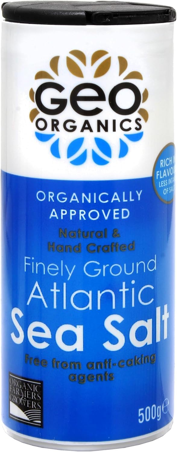 Atlantic Sea Salt Shaker 500g (Pack of 6) | Organically Approved Fine Sea Salt | Natural & Hand Crafted | Additive-Free, Non-GMO, Gluten-Free, Vegan | Free From Anti-Caking Agents
