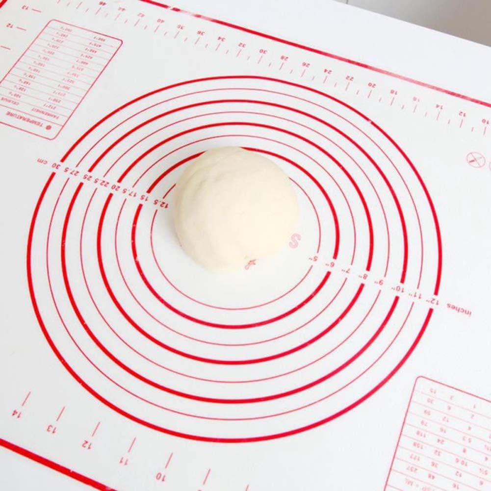 Silikon-Backmatte, Antihaft-Teigmatte für Gebäck und Brot, wiederverwendbares Backgeschirr-Pad für Küche und Kochen, ideal zum Rollen und Kneten von Teig