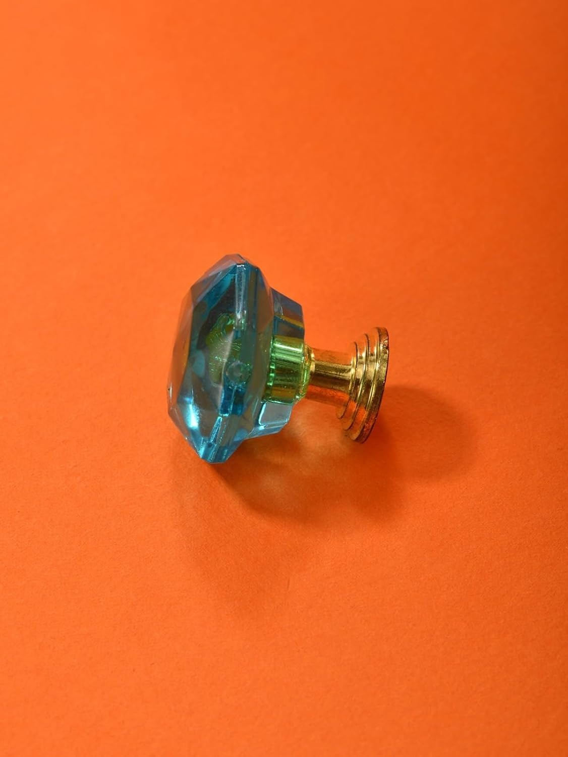 Crystal Knobs, 10 Pack Drawer Diamond Pulls, Clear Knob Cabinet Door Pull for Wardrobe Doors, Cabinets & Drawers(Blue Green Silver Bottom)