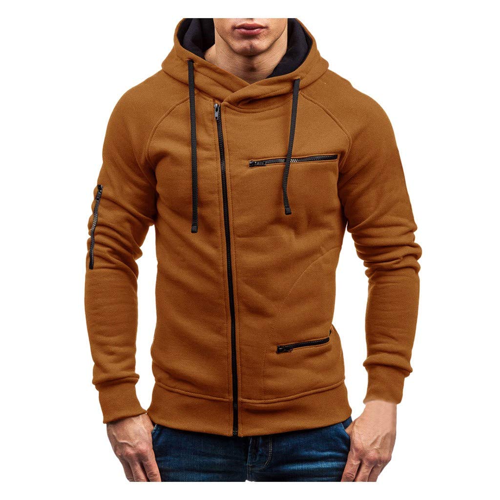 Hoodie Sweatshirt for Men, Beautyfine Autumn Casual Solid Long Sleeve Top Outwear
