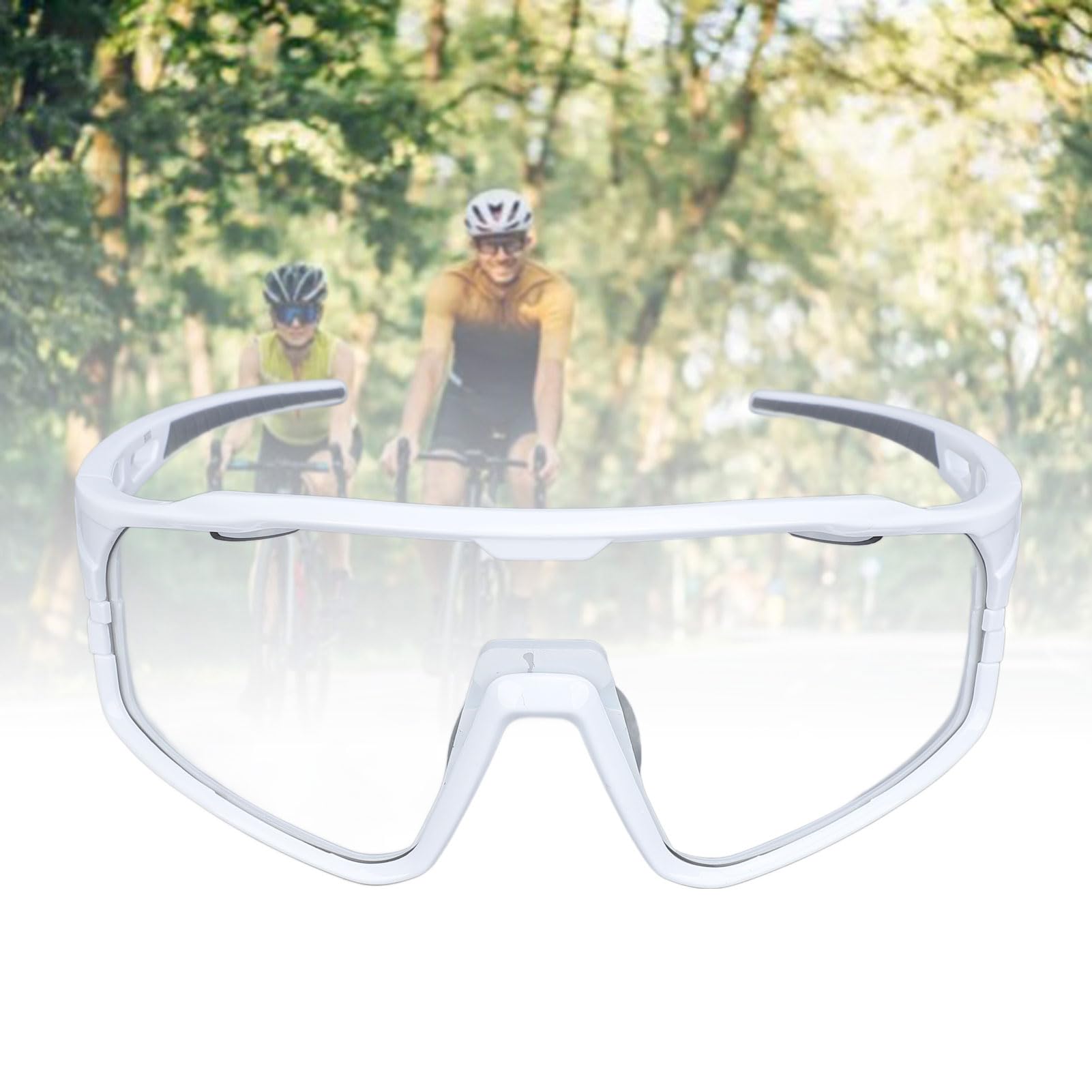 Keenso Spolaryzowane Sportowe Okulary Przeciwsłoneczne PC Ramka i Fluorescencyjna Soczewka Polaryzacyjna Okulary do Jazdy na Rowerze z Dodatkowymi Soczewkami 2 Oprawki do Biegania Wędkarstwo Mężczyźni