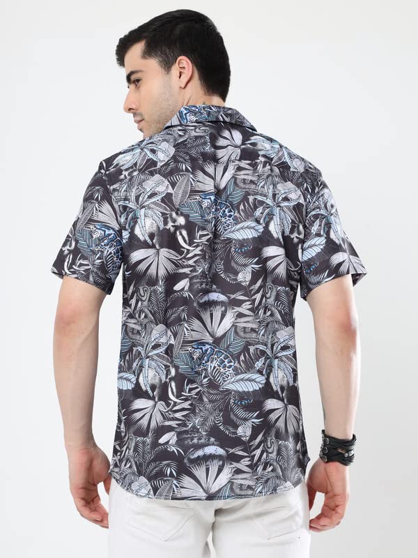 Image of GLORYBOYZ Men's Half Sleeve Relaxed Fit Trendy Stylish Soft Comfortable Fabric Classic Designer Shirt Fashion Tropical Printed Hawaiian