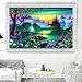 JCBABA DIY 5D Diamond Painting, Crystal Rhinestone Full Diamond Embroidery Pictures Arts Craft for Home Wall Decor Magic Forest 11.8 x 15.7