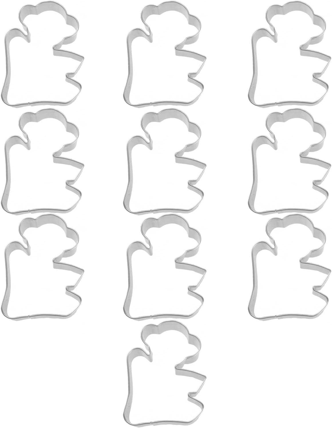 Nagao Cookie Cutter, Stainless Steel, Bear, Set of 10
