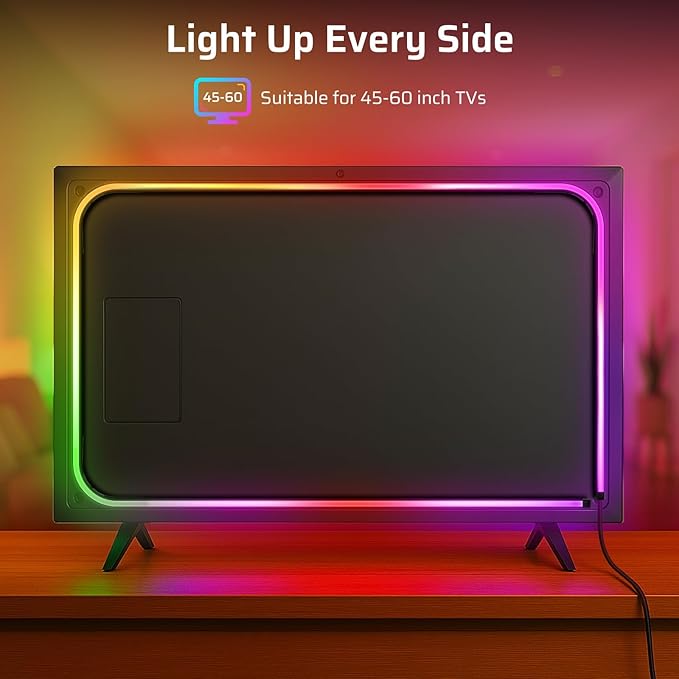 Tira LED TV 45-60 Pulgadas Control por Voz WiFi Alexa Google miniatura 2