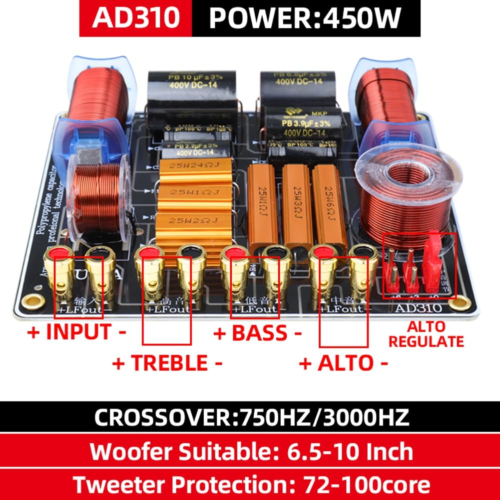 Amazon.com: Beuiouer Three-Way 450W Professional Speaker High