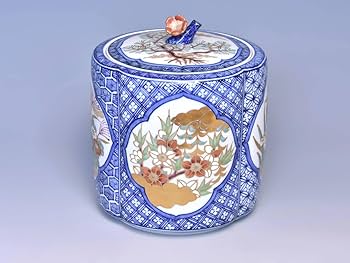 Amazon.co.jp: 平安 高野昭阿弥（造）金彩色絵五節句図水指 共蓋