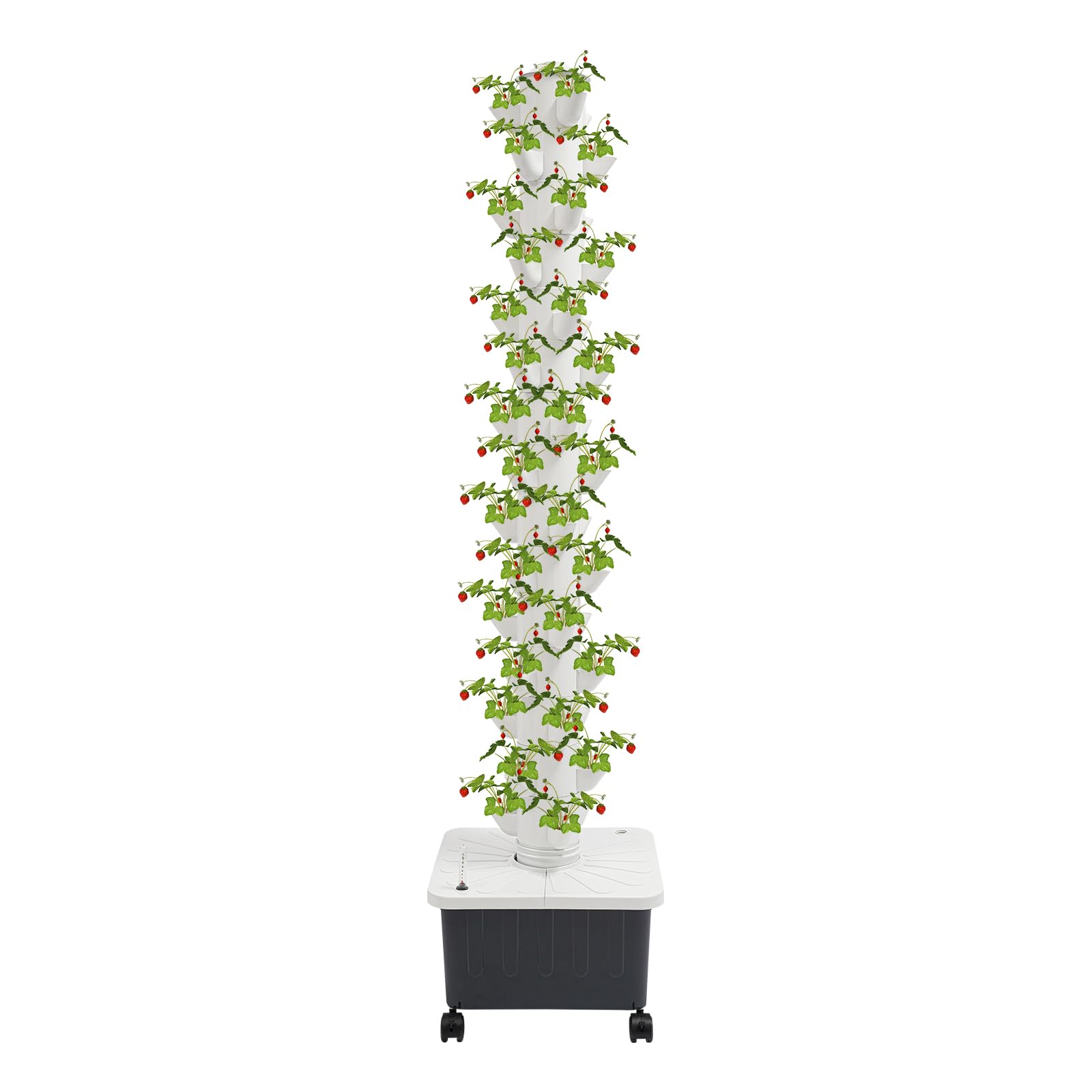 Torre hidropónica de 45 plazas, sistema de cultivo hidropónico, kit de cultivo aeropónico, sistema de cultivo hidropónico de jardín, kit de cultivo aeropónico con bomba de agua y depósito de agua de