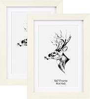 Vista 14 de Yaetm Portarretratos de 11 x 14 pulgadas con paspartú para fotos de 8 x 10 pulgadas, juego de 2, marcos de fotos de madera de roble macizo natural