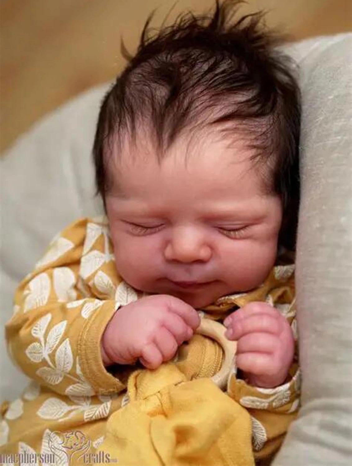 Anano Reborn Baby VollVinlyl Lebensecht-45CM Reborn Baby Mädchen Waschbar, Vinlyl Baby VollVinlyl Realistisch Puppe Echt Aussieht Reborn Puppen Lebensecht Mit Zubehör