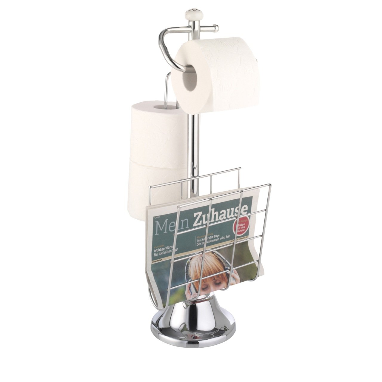 Amazon.com: Top Star 280837 Toilet Roll Holder with Magazine Rack