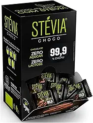 Chocolate 99,9% Cacau Zero Açúcar Zero Lactose 30x5g - Steviachoco