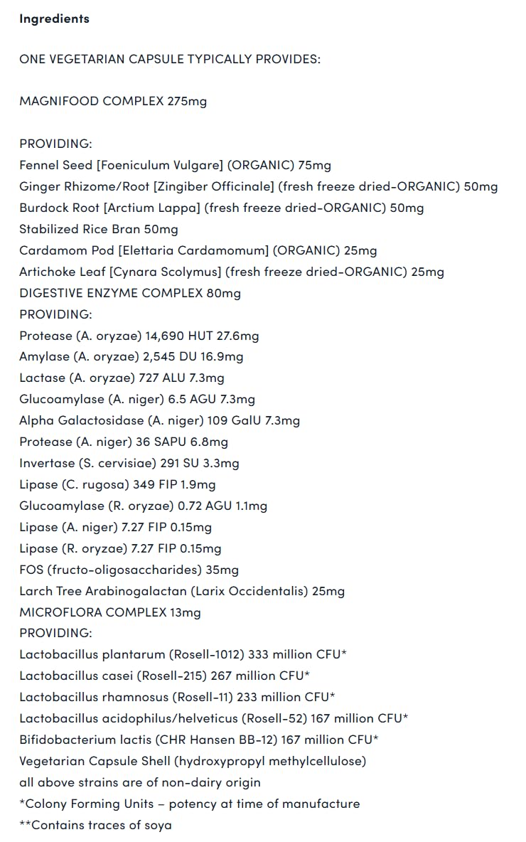 Terra N. Enzimas digestivas con microflora, veganas, 100 cápsulas