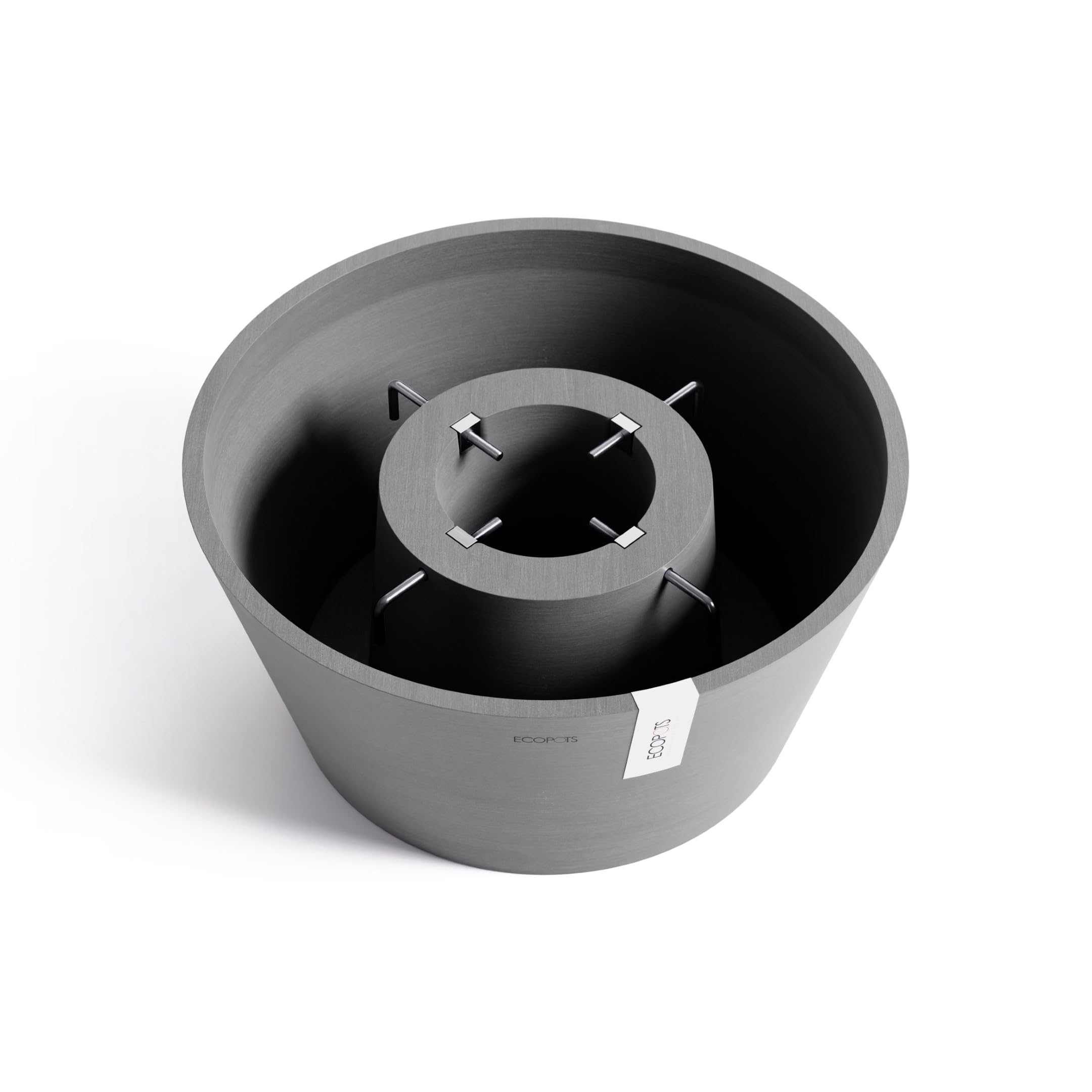 Ecopots Weihnachtsbaumständer XL Pflanzenständer – L 53 cm x H 24 cm – Grau – Innen- und Außenbereich