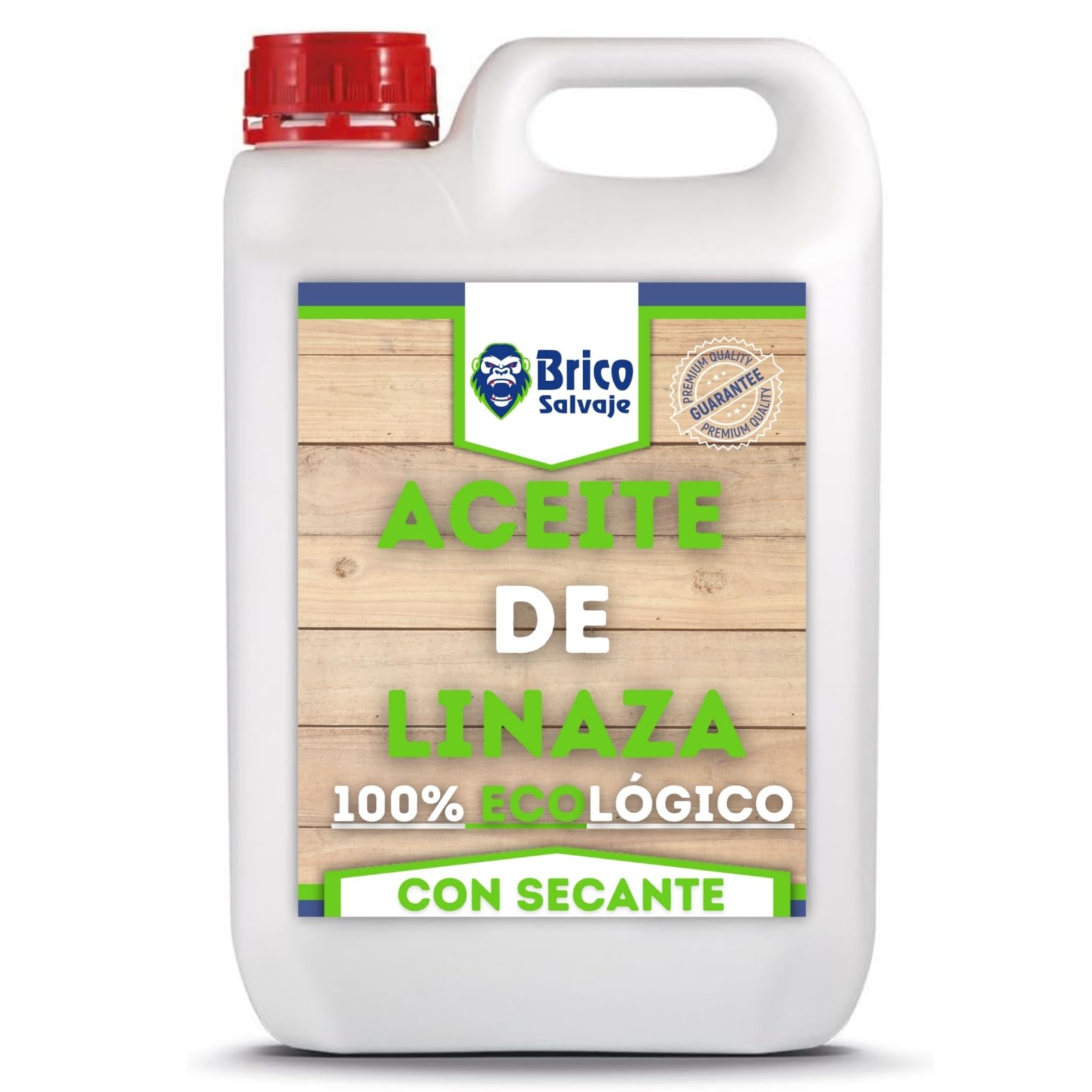 Aceite de Linaza para la Madera CON SECANTE | Ladrillo, Terrazo, Teja | Nutrición | Ecológico (5 Litros)