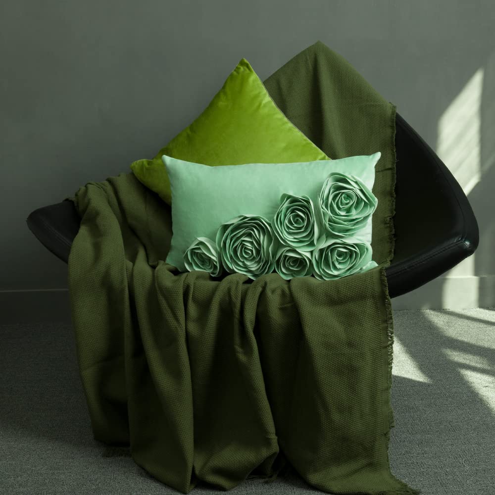Weihnachtskissenbezug Mit 3D-Blumen – Handgemacht & Dekorativ Für Sofa, Bett & Auto | 35 X 50 Cm