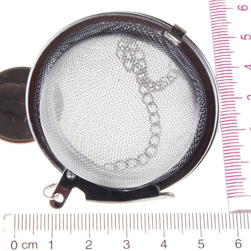 whobabe reutilizable Colador de malla de acero inoxidable colador de té tipo bola 2 pulgadas
