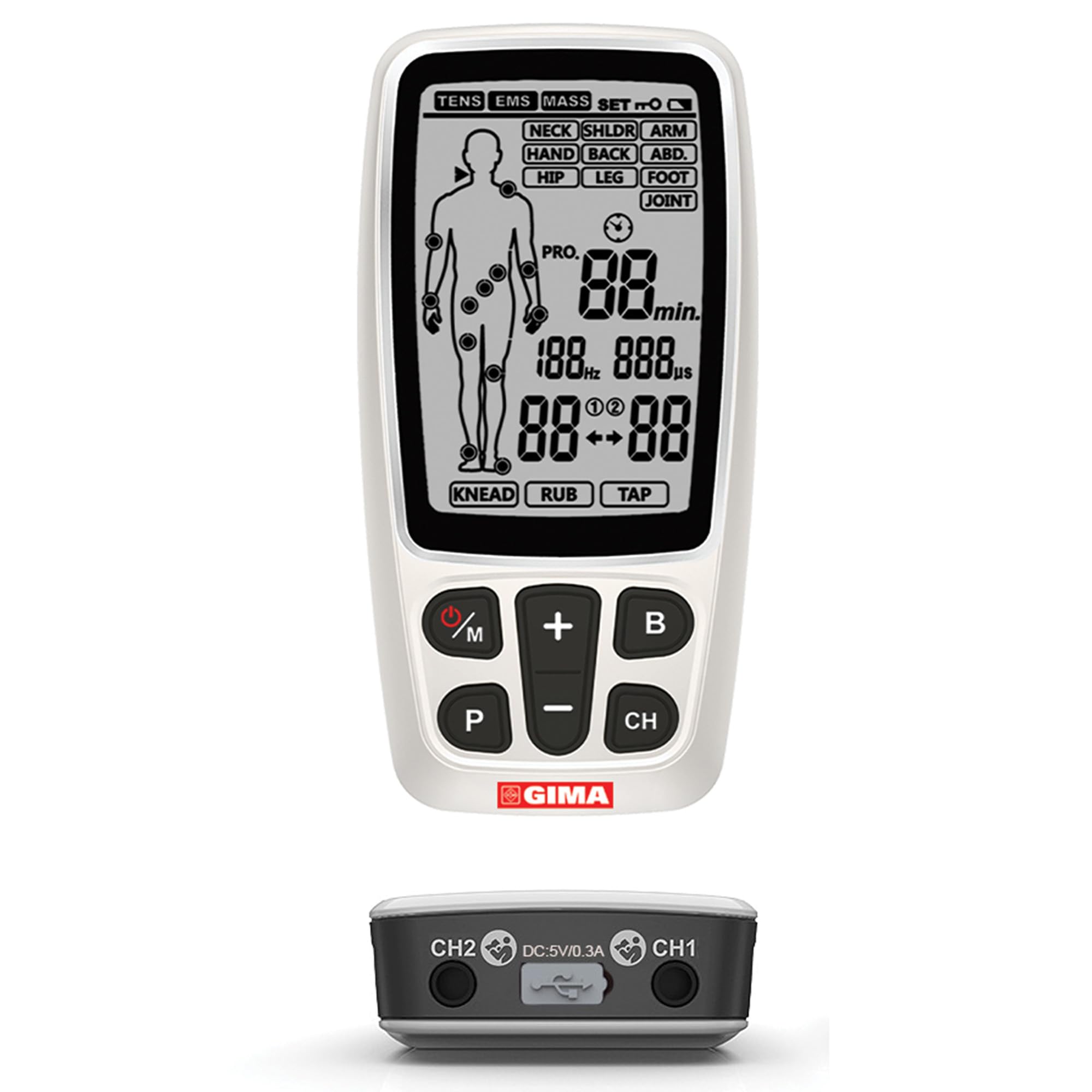 "P16" GIMA-CARE TENS/EMS - 2 canali - 60 programmi