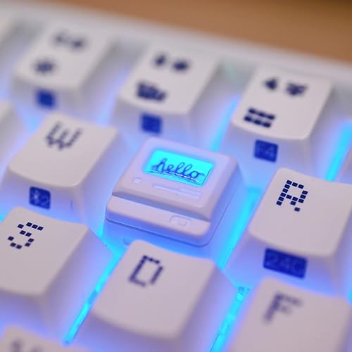Miniatura 2 de Linda tecla con diseño 3D ESC R4 personalizado para teclado mecánico, mini teclado retro para videojuegos (blanco)