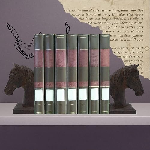 Miniatura 2 de Comfy Hour Farmhouse Collection - Juego de 2 sujetalibros de 5 pulgadas de largo y 7 pulgadas de alto, 1 par, estilo antiguo, peso pesado, efecto