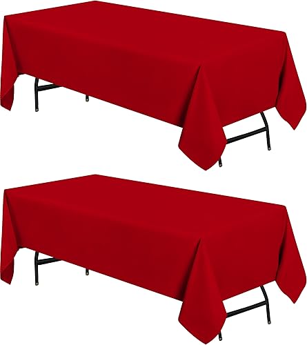 Utopia Kitchen - Paquete de 2 manteles rectangulares lavables a máquina, tela de poliéster, para comedor, fiestas de bufé, pícnic, eventos, bodas y