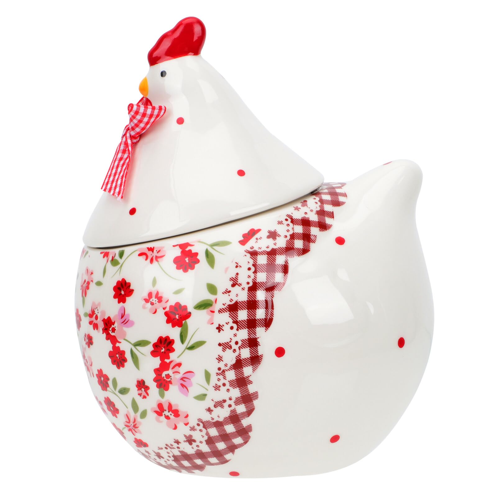 HOLIDYOYO Easter Decorative Chicken Jar Ceramic Candy Storage Container Lidded Sundries Holder for Roosters and Hens