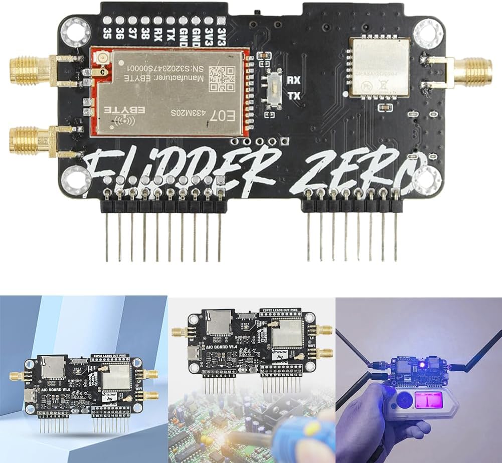For Flipper Zero Multiboard WiFi NRF24 + ESP32 Expansion 3 in 1 High Gain CC1101 Module NRF Sniffer Mousejacker
