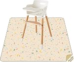 Splat Floor Mat for Under High Chair/Arts/Crafts by CLCROBD, 51" Waterproof Anti-Slip Food Splash Spill Mess Mat, Washable Portable Picnic Mat(Dinosaur)