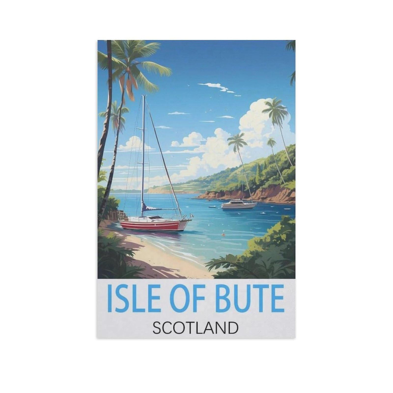 Isle of Bute Scotland，Jigsaws Puzzles 1000 Pieces Classic Jigsaws Educational Games Toys，Best Gift for Adults and Kids（38x26cm）-AL33