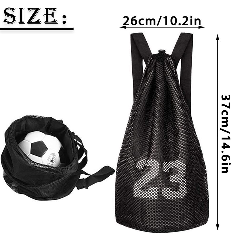 Balltasche 26x55 Cm Mesh Rucksack - Verstellbarer Tunnelzug Für Sport & Fitness
