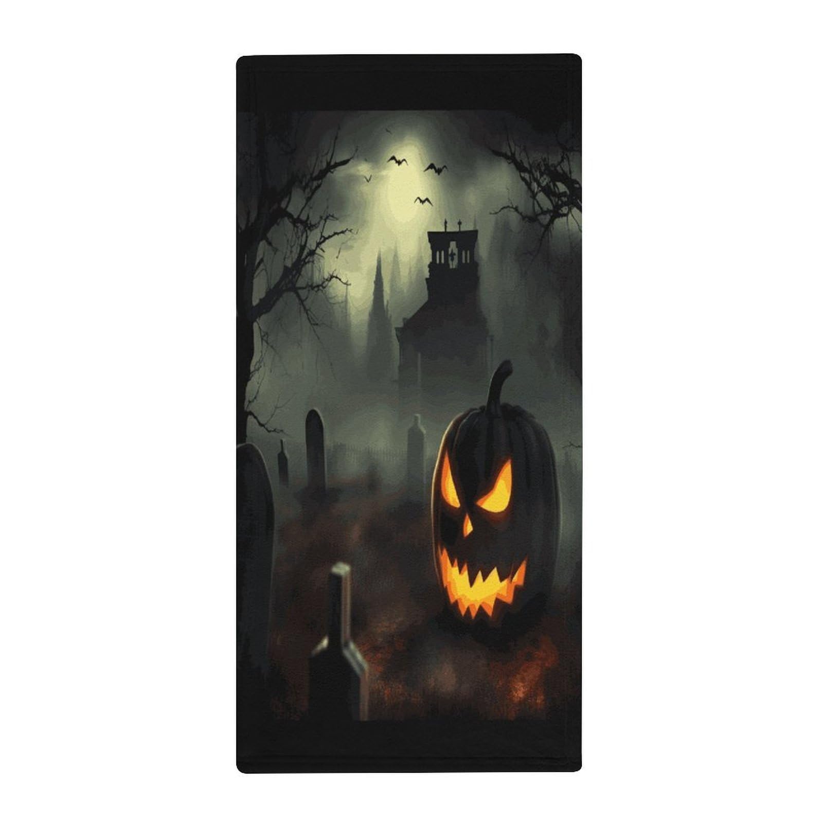 MUSM Premium Hand Towels for Bathroom Ultra Soft Printed Towels Coral Velvet Kitchen Hand Halloween Horror Towel Highly Absorbent Hotel Spa Towel Collection 13.8 X 28.7 in