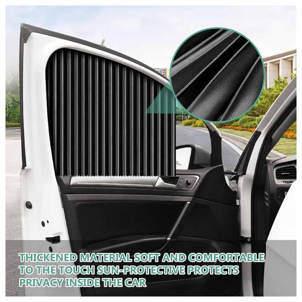 Parasole Auto per Fiat Panda 312 319 2012-2022 2023, Magnetico Tendine Oscuranti per Finestrini Laterali Senza Ventose Kit Protezione Solare Accessori,A/Black-withoutstraps