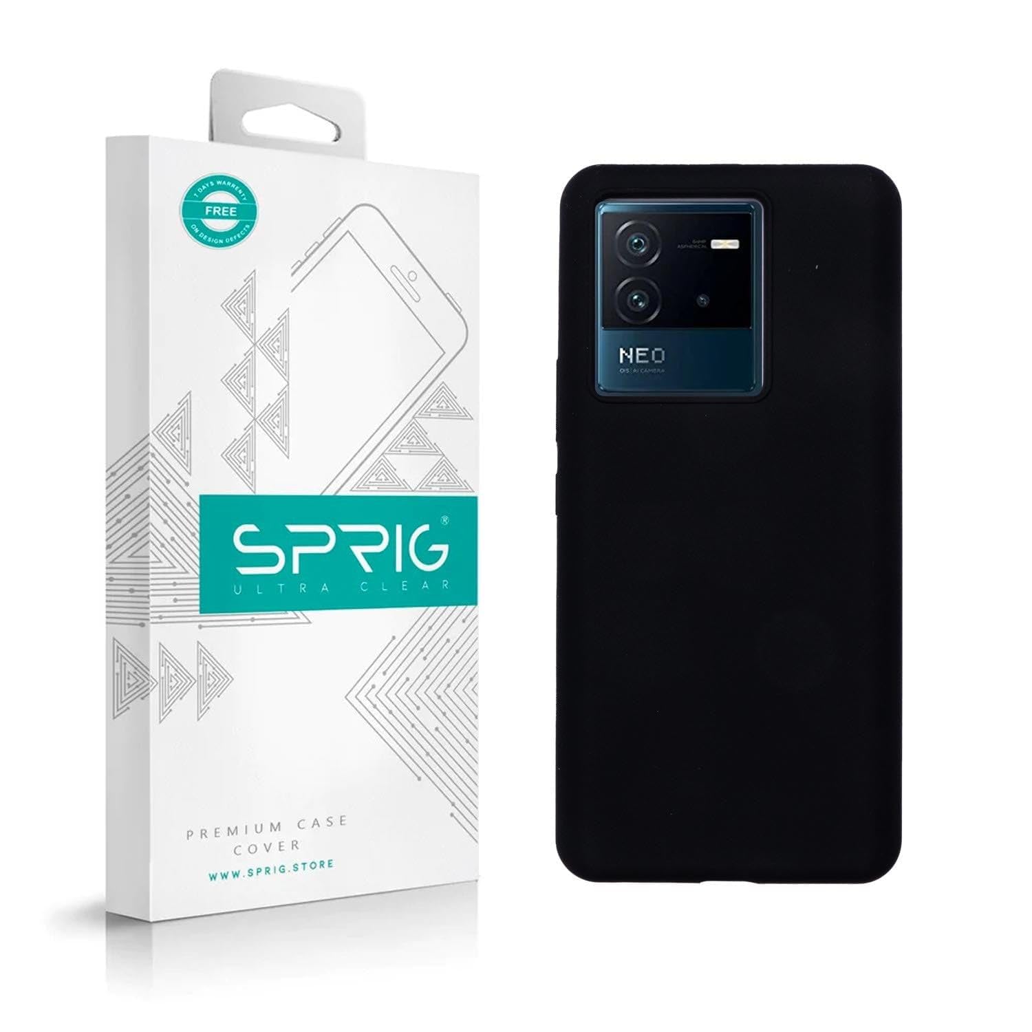 SPRIG Compatible with IQOO Neo 6 5G Liquid Silicone Premium Back Cover Drop Tested Shock Proof Mobile Case for Men, Women, Boys and Girls with Camera Protection (Black) (B0C9HVZKTT) Amazon Price History, Amazon Price Tracker