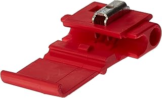 3M Scotchlok Self-Stripping Electrical IDC (Insulation Displacement Connector) 558-Pouch, Run and Tap, Flame Retardant, Red, 22-16 AWG, Pack of 100