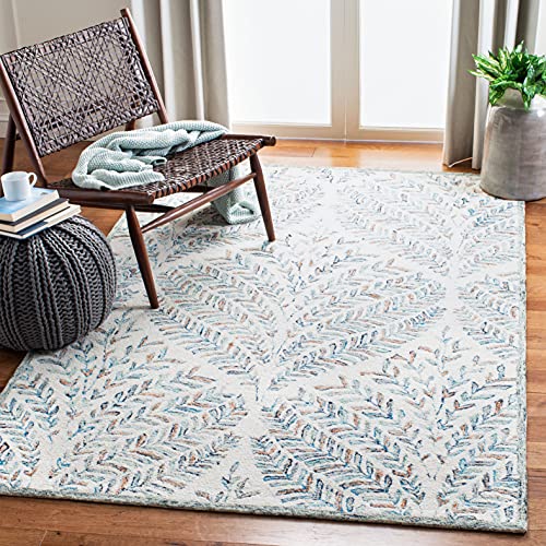 SAFAVIEH Capri Collection 5' x 8' Ivory & Blue