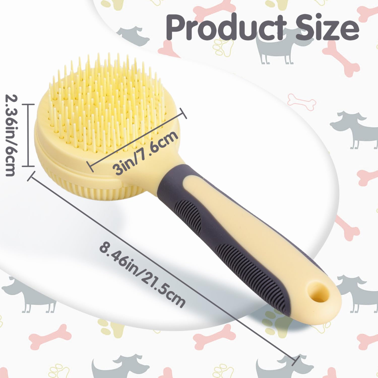 Nobleza 2 in 1 Double Sided Cat Brush, Self Cleaning Grooming Comb for Indoor Cats Kittens, Puppies and Dogs - Image 2