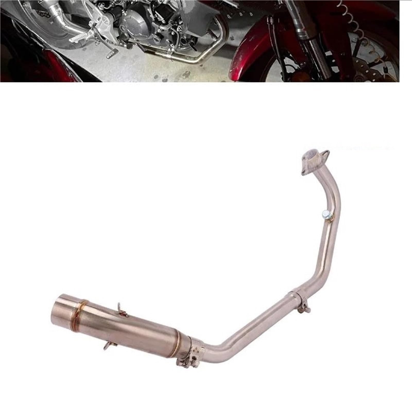 Silencieux D'échappement Avant pour Moto pour H&Onda pour CBR125, pour CBR125R, pour CB125R, pour CBR 125R, CB 125 (2017-2021) Tuyau D'échappement(Couleur 2)